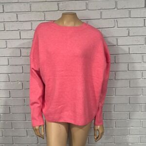 Vince Camuto Pink Fuzzy Knit‎ Oversized Sweater Women's Size L